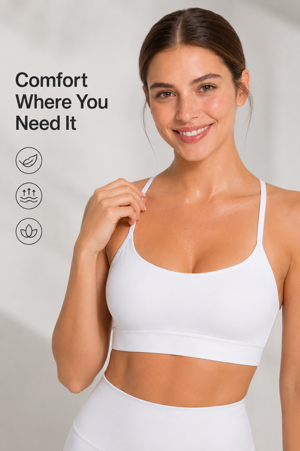 Anywhere™ Scoop Neckline Strappy Padded Yoga Bra | Women's Light Support Sports Bra