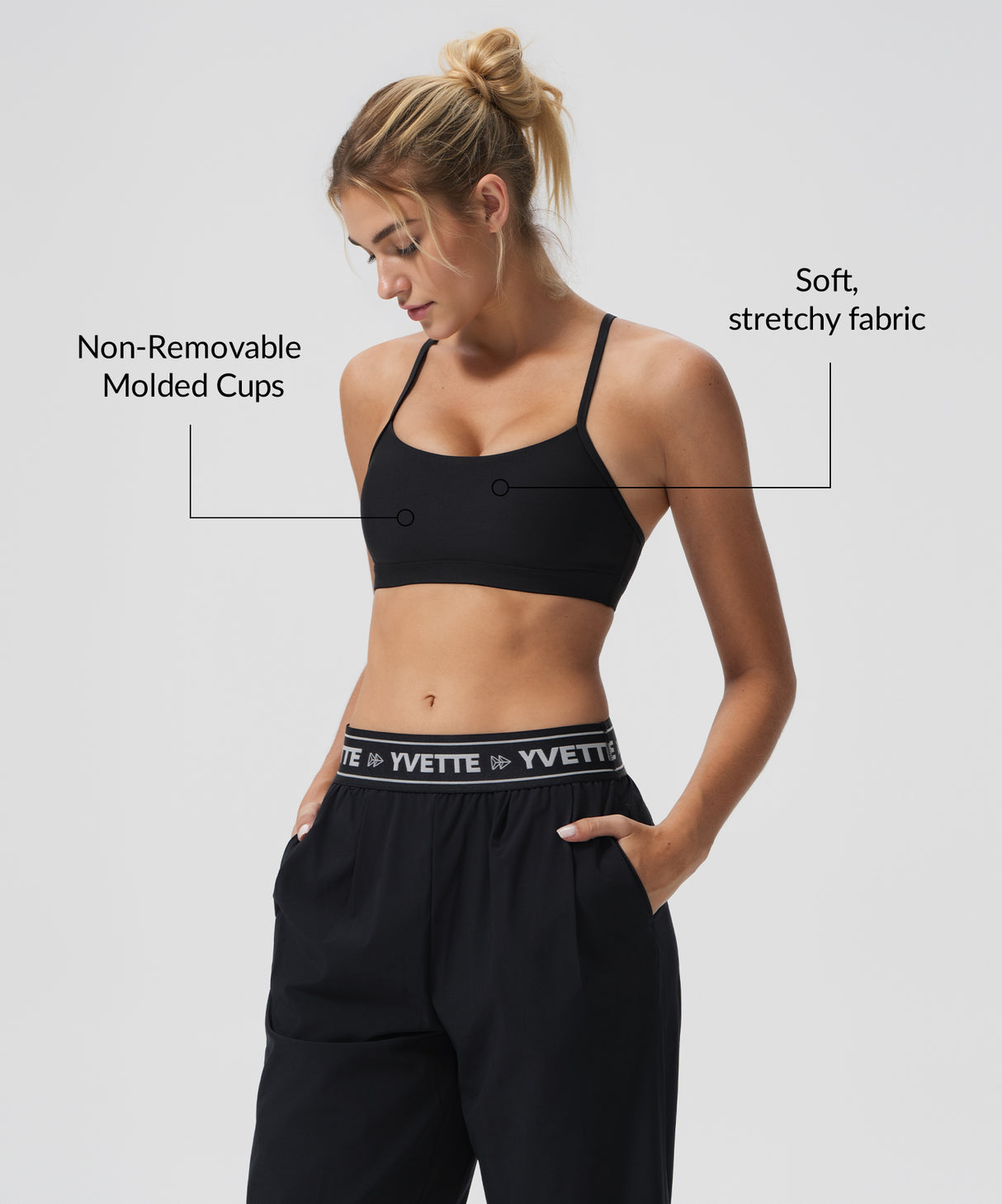 Anywhere Adjustable Thin Strap Removable Pads Sports Bra | Women's Light Support Sports Bra