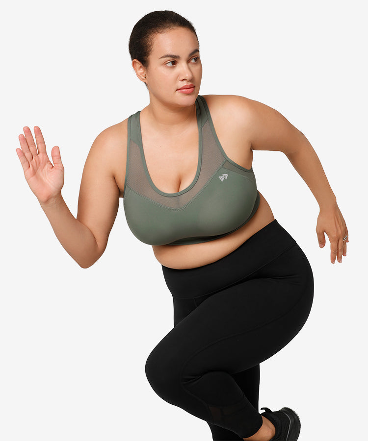 Shift Racerback Breathable Full-Coverage Running Bra | Women's High Support Sports Bra