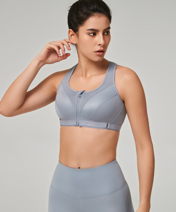 Buy Muscle Torque Non-wired High Impact Activewear Removable Padding Sports  Bra - Grey online