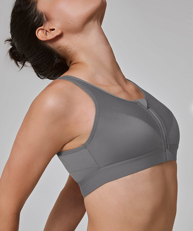 Reggiseno da corsa Power Classic Zip | Reggiseno sportivo ad alto sostegno da donna