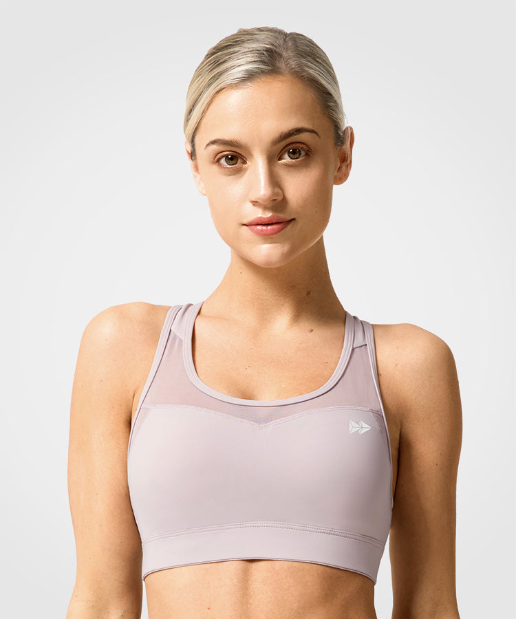 Shift Racerback Mesh Padded Running Bra | Women's High Support Sports Bra