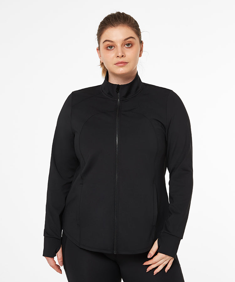 Shift Mock Neck Thumbhole Full Zip Jacket