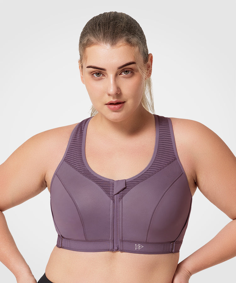 Power Adjustable Padded Running Bra | Women's High Support Sports Bra (Plus Size)