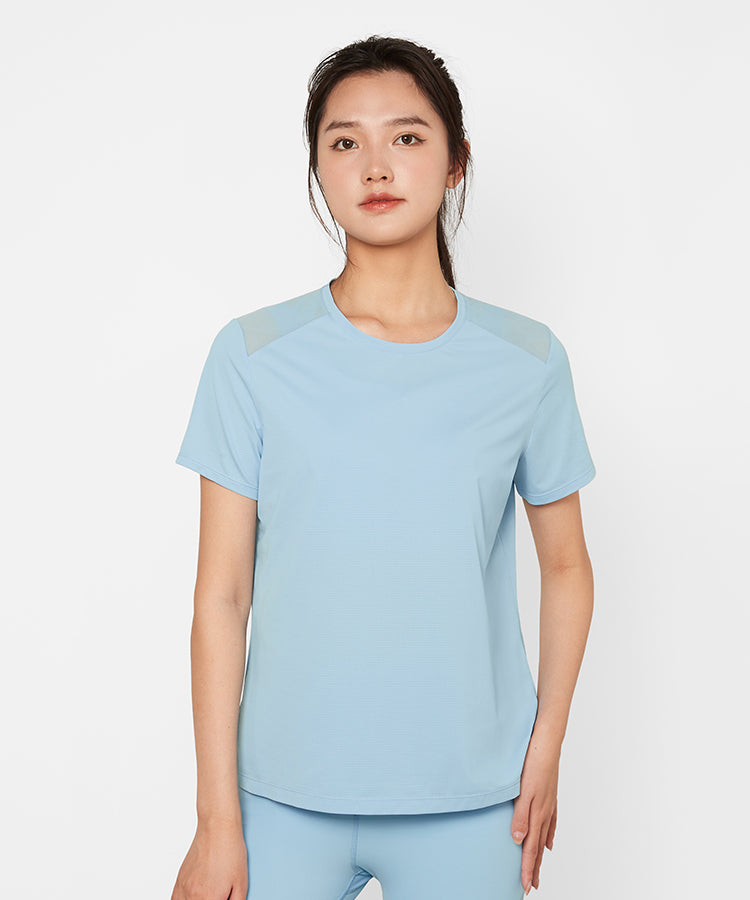 Echo Side Split Mesh T-shirt | Women's Sports T-shirt – Yvette
