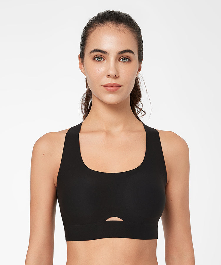 Shift Cut Out Perforated Padded Yoga Bra