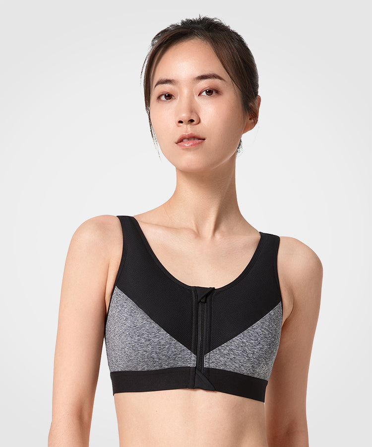 Zip-Front Unpadded High-Support Sports Bra | Women's High Support Sports Bra Zip-Front Unpadded High-Support Sports Bra | Women's High Support Sports Bra