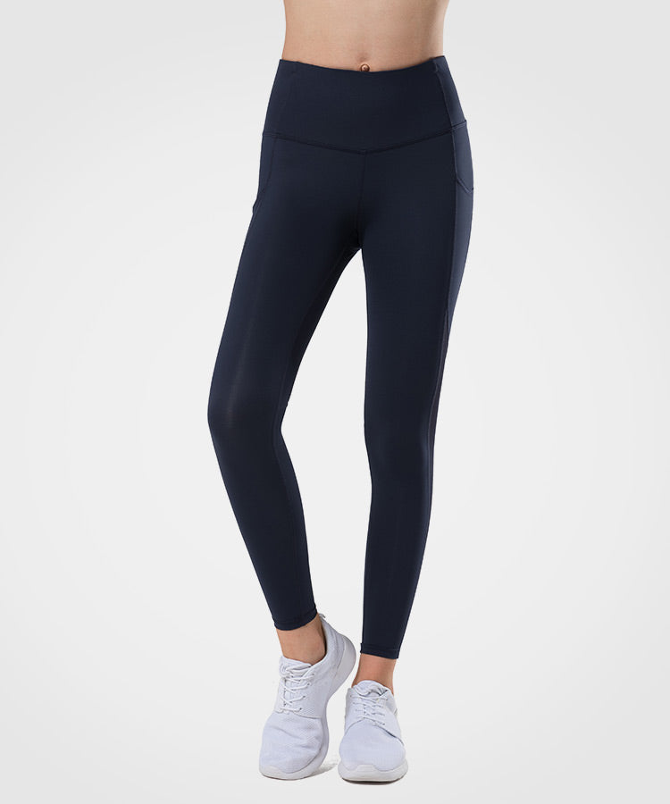 Sculpt Side Pocket Mesh Running Leggings | Women's High Support Leggings