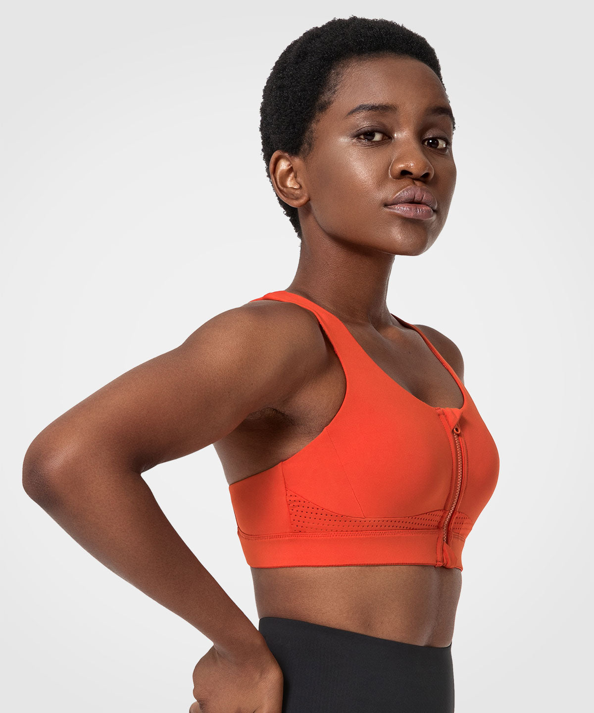 Power Zip Front Criss Cross Vadderad Löpar-BH | Sport-BH med högt stöd för kvinnor Power Zip Front Criss Cross Vadderad Löpar-BH | Sport-BH med högt stöd för kvinnor
