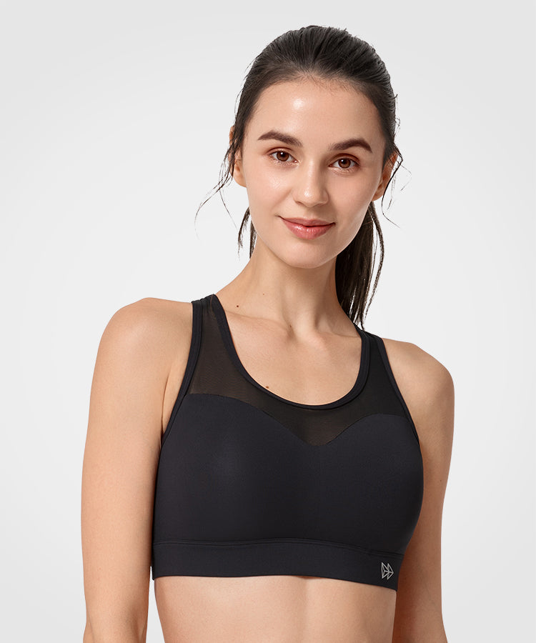 Power Adjustable Racerback Padded Gym Bra Women's High Support Sport