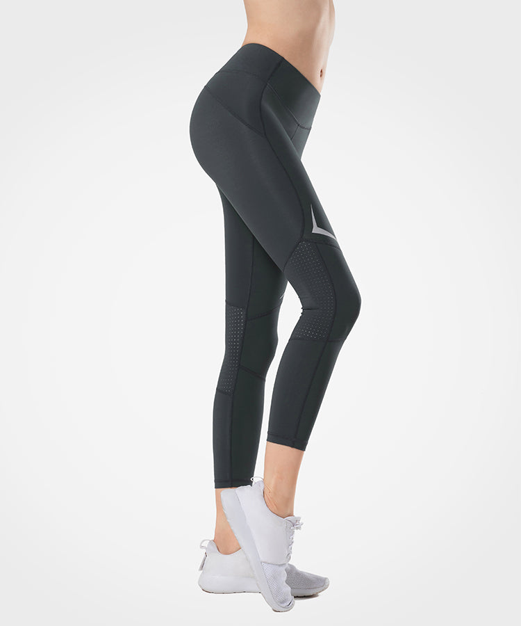 Sculpt Breathable Airhole Running Leggings 22"| Women's High Support Leggings