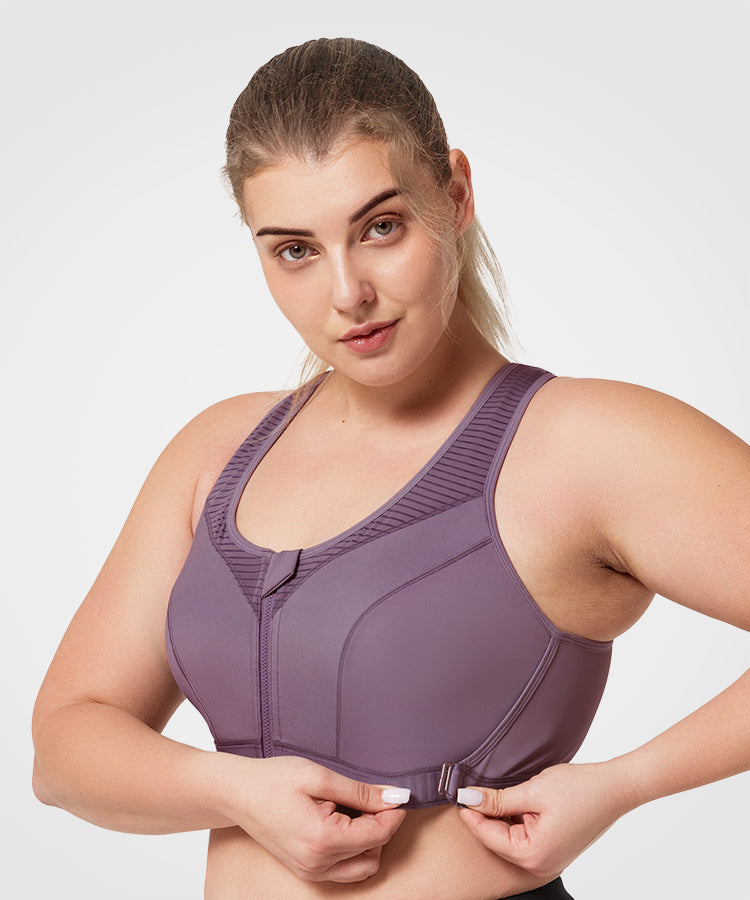 Power Adjustable Padded Running Bra | Women's High Support Sports Bra (Plus Size)