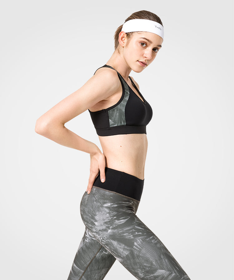 Sculpt Criss Cross Padded Gym Bra | Women's High Support Sports Bra (Plus Size)