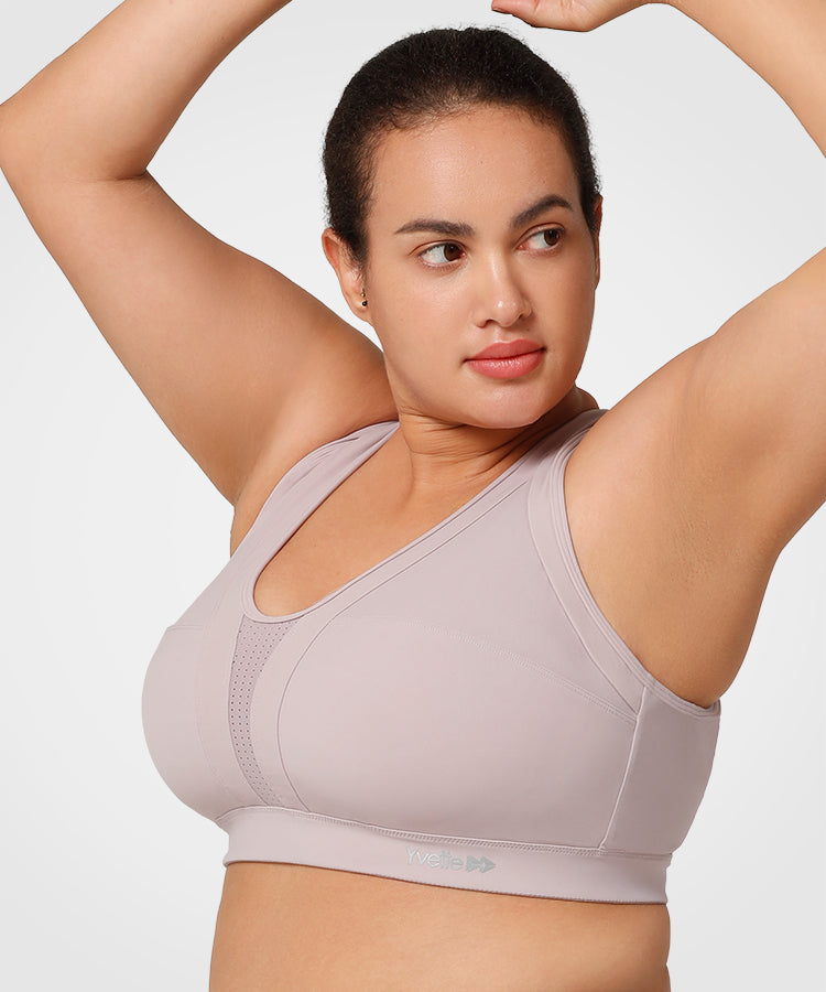 Power Cross Back gepolsterter Lauf-BH | Sport-BH mit starkem Halt für Damen (Übergröße)