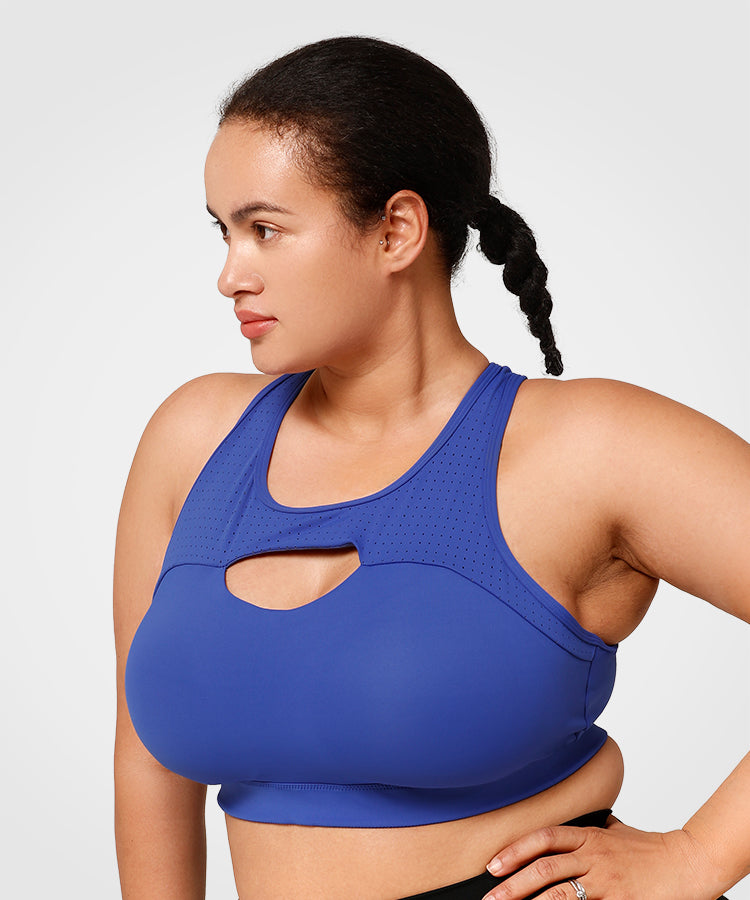 Sujetador para correr con relleno calado Enfold | Sujetador deportivo de sujeción alta para mujer (talla grande)
