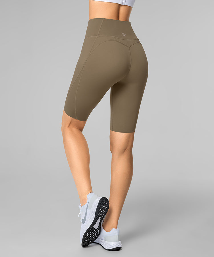 Echo High Waist Cropped Running Shorts 9 Inches | Women's High Support Sports Shorts