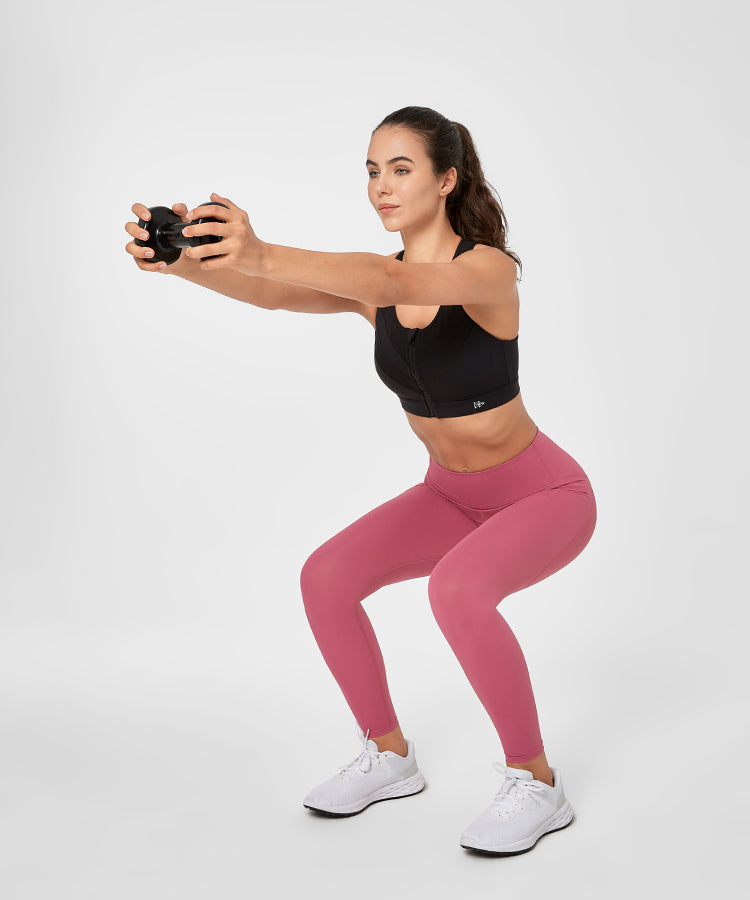 Enfold Zip Mesh gepolsterter Lauf-BH | Damen-Sport-BH mit starker Unterstützung (Übergröße)