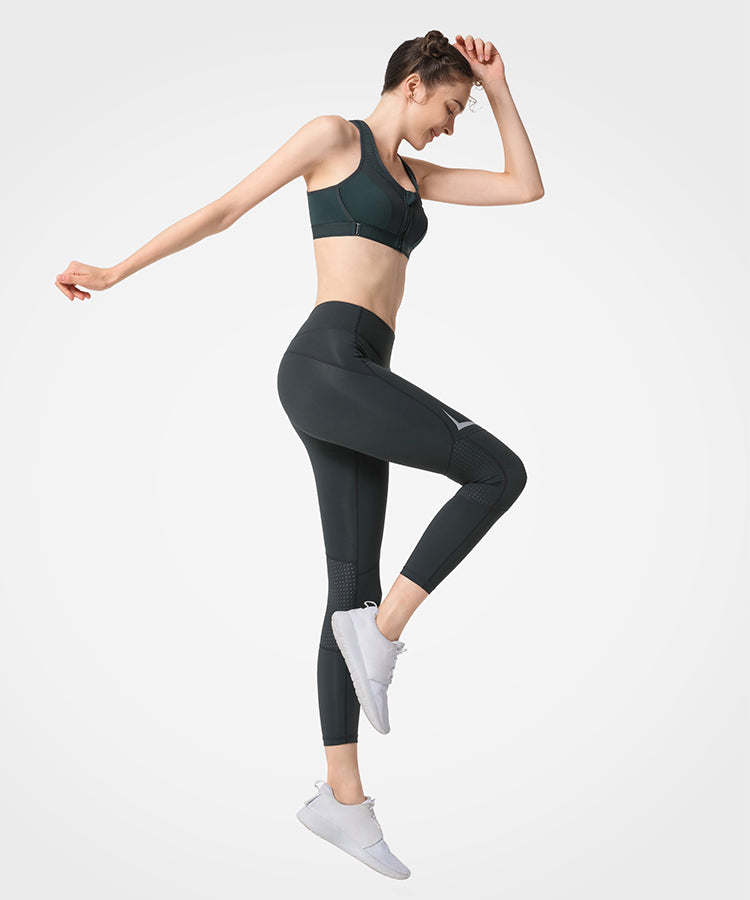 Sculpt Breathable Airhole Running Leggings 22"| Women's High Support Leggings