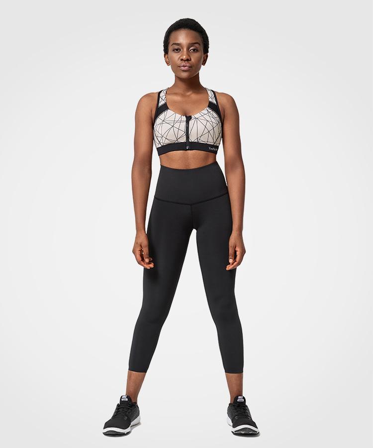 Womens zip front racerback high impact sports bra | Yvettesports Womens zip front racerback high impact sports bra | Yvettesports