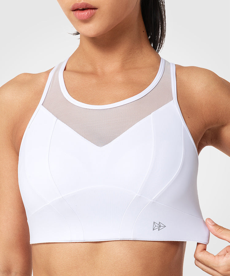 Power Mesh Racerback Padded Running Bra | Women's High Support Sports Bra Power Mesh Racerback Padded Running Bra | Women's High Support Sports Bra
