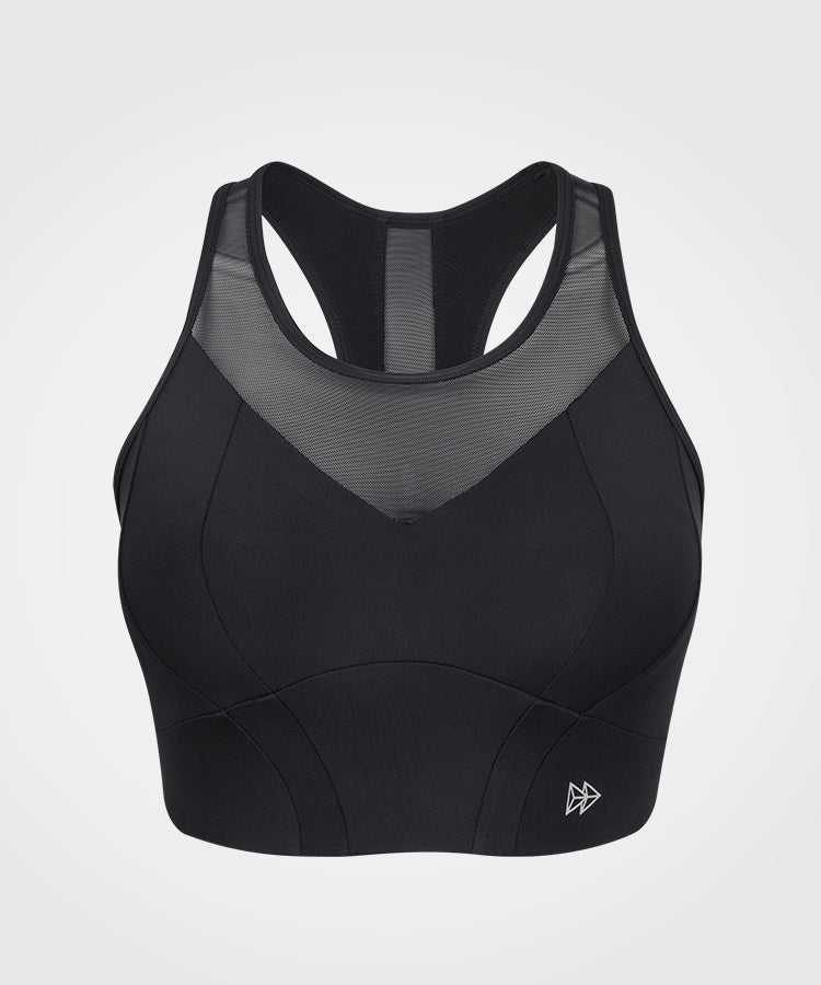 Power Mesh Racerback Padded Running Bra | Women's High Support Sports Bra Power Mesh Racerback Padded Running Bra | Women's High Support Sports Bra