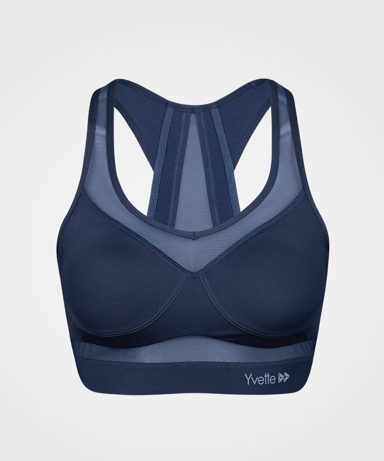 Shift V-Ausschnitt Mesh gepolsterter Lauf-BH | Damen Sport-BH mit starkem Halt