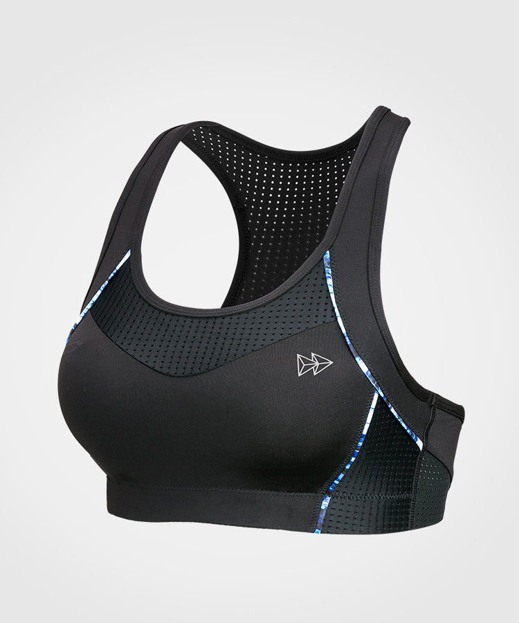 Sculpt Racerback Line Padded Running Bra | Women's High Support Sports Bra (Plus Size)