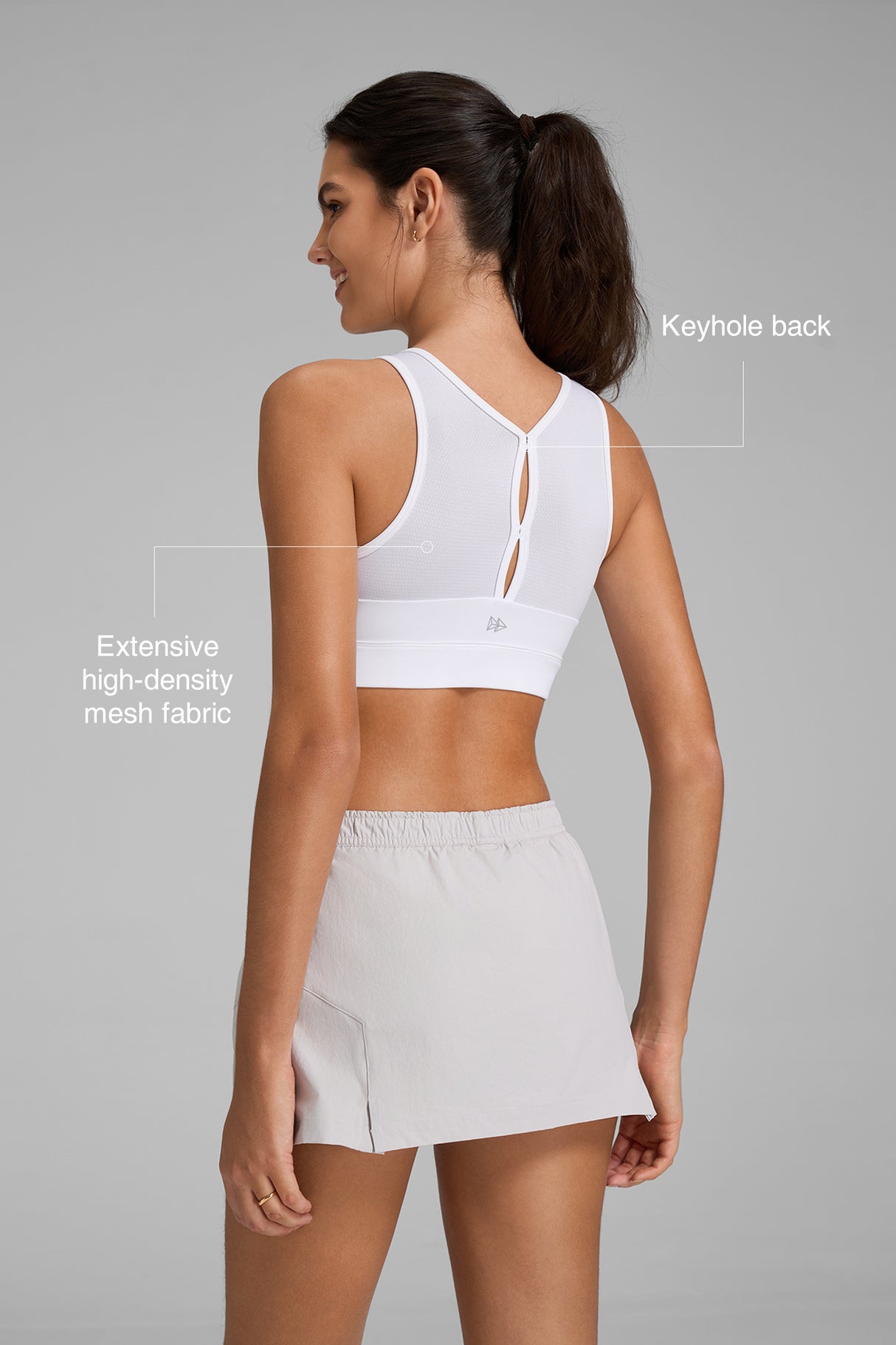 Power™ Cutout Racerback Zip Front Running Bra | Women's High Support Sports Bra