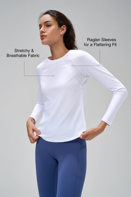 Anywhere Performance Mesh Langarm-T-Shirt | Damen Langarm-T-Shirt