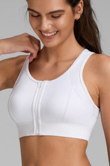 Power™ Cutout Racerback Zip Front Running Bra | Women's High Support Sports Bra