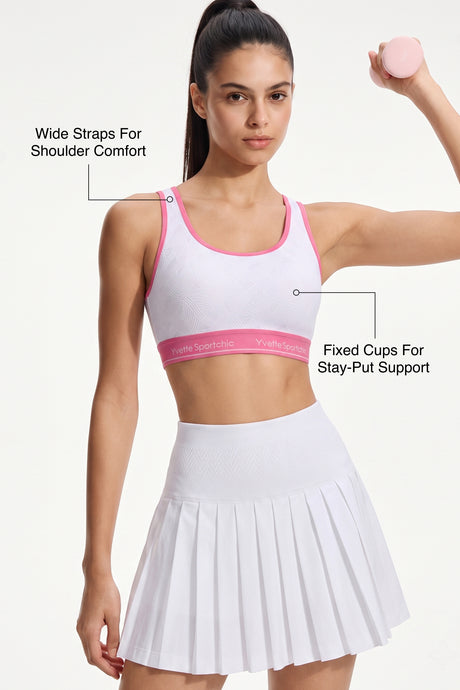 Anywhere™ Breathable Mesh Fixed Cups Wide-Strap Light Support Sports Bra | Women's Light Support Sports Bra