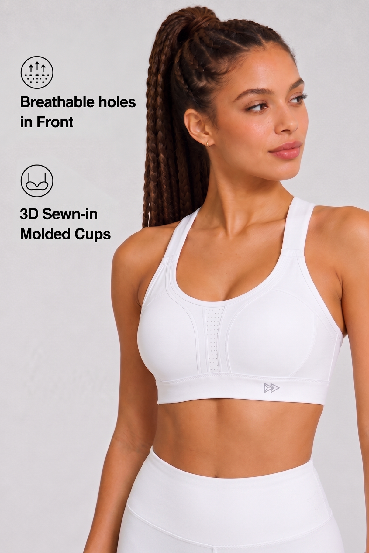 Power™ Adjustable Crisscross Padded Running Bra | Women's High Support Sports Bra