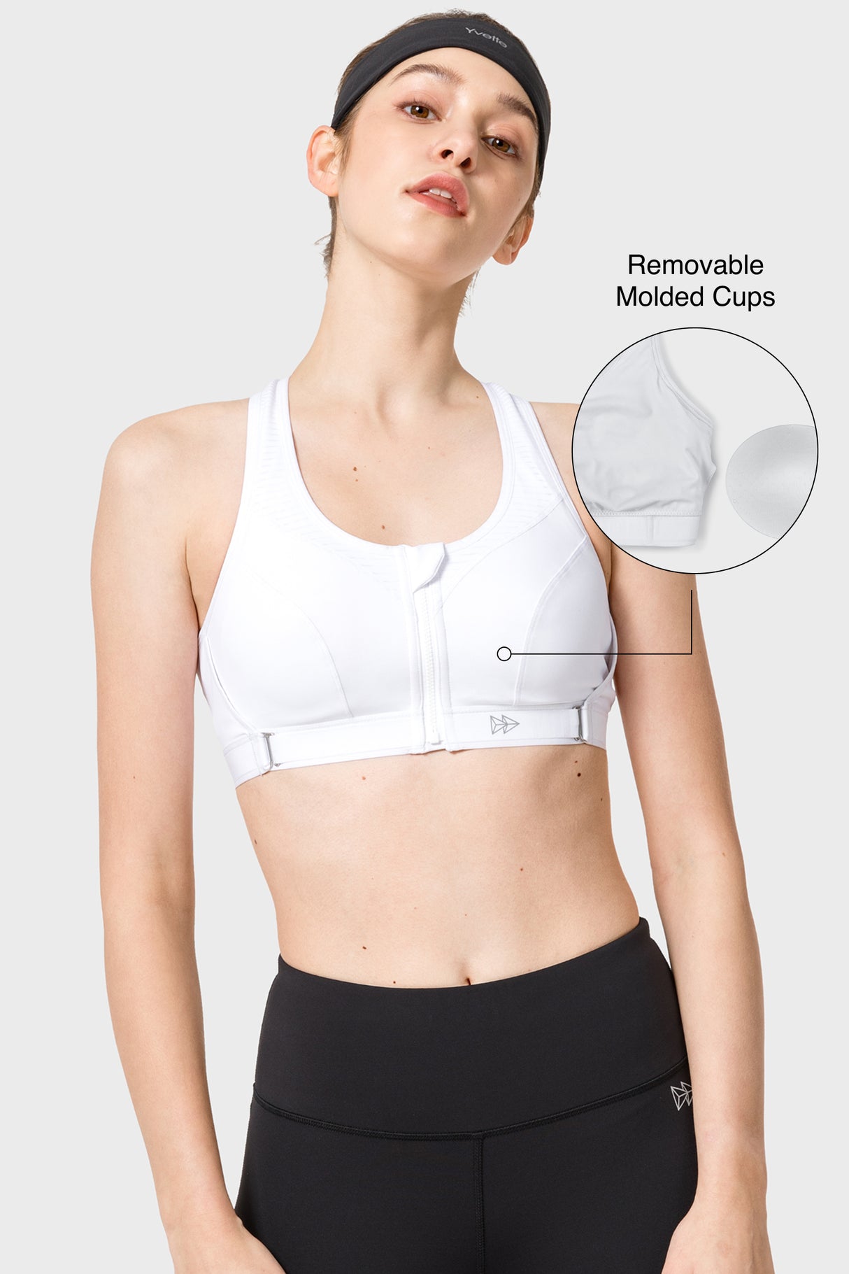 Reggiseno da corsa imbottito regolabile Power | Reggiseno sportivo ad alto sostegno da donna