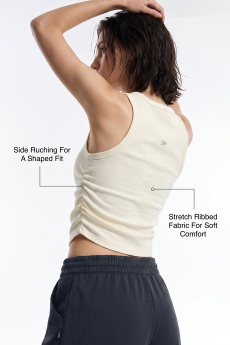 Anywhere™ Built-In Cups Stretch Ribbed Tank | Women's Sports Tank For Yoga & Daily - image 2