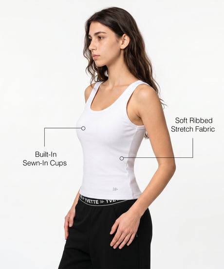 Anywhere Built-In Fixed Cups Tank For Daily Yoga | Women's Sports Tank For Yoga & Daily