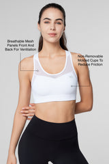 Shift™ Racerback Breathable Full-Coverage Running Bra | Women's High Support Sports Bra