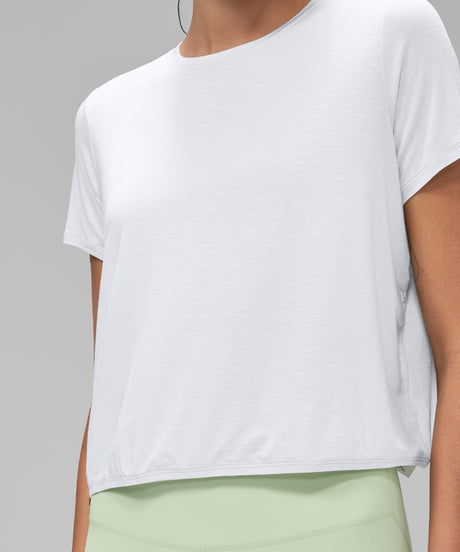 Anywhere Lightweight Soft Relaxed-Fit Cropped Training Tee | Women's Sports T-shirt