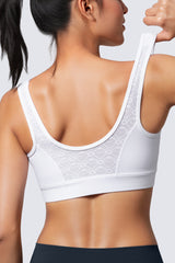 Shift™ Jacquard Mesh Yoga Bra with Wide Straps & Removable Pads | Women's Light Support Sports Bra