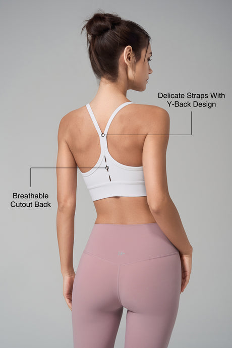 Anywhere Y-Back Design Insydda Yoga-BH med Vadder | Sport-BH med Lätt Stöd för Damer