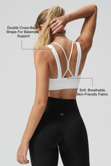 Anywhere™ Cross-back Soft Fixed Cups Yoga Bra | Women's Light Support Sports Bra Best For Yoga, HIIT