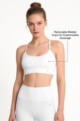 Anywhere™ Removable Cups Y-Back Jacquard Light Support Bra | Women's Light Support Sports Bra Best For Yoga, HIIT