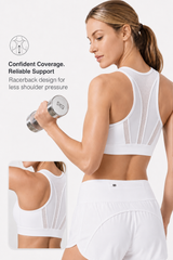 Enfold™ Zip-Front Breathable Racerback High-Support Bra for Larger Busts | Women's High Support Sports Bra