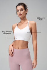 Anywhere™ Y-Back Design Sewn-in Pads Yoga Bra | Women's Light Support Sports Bra