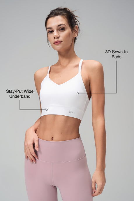 Anywhere Y-Back Design Insydda Yoga-BH med Vadder | Sport-BH med Lätt Stöd för Damer