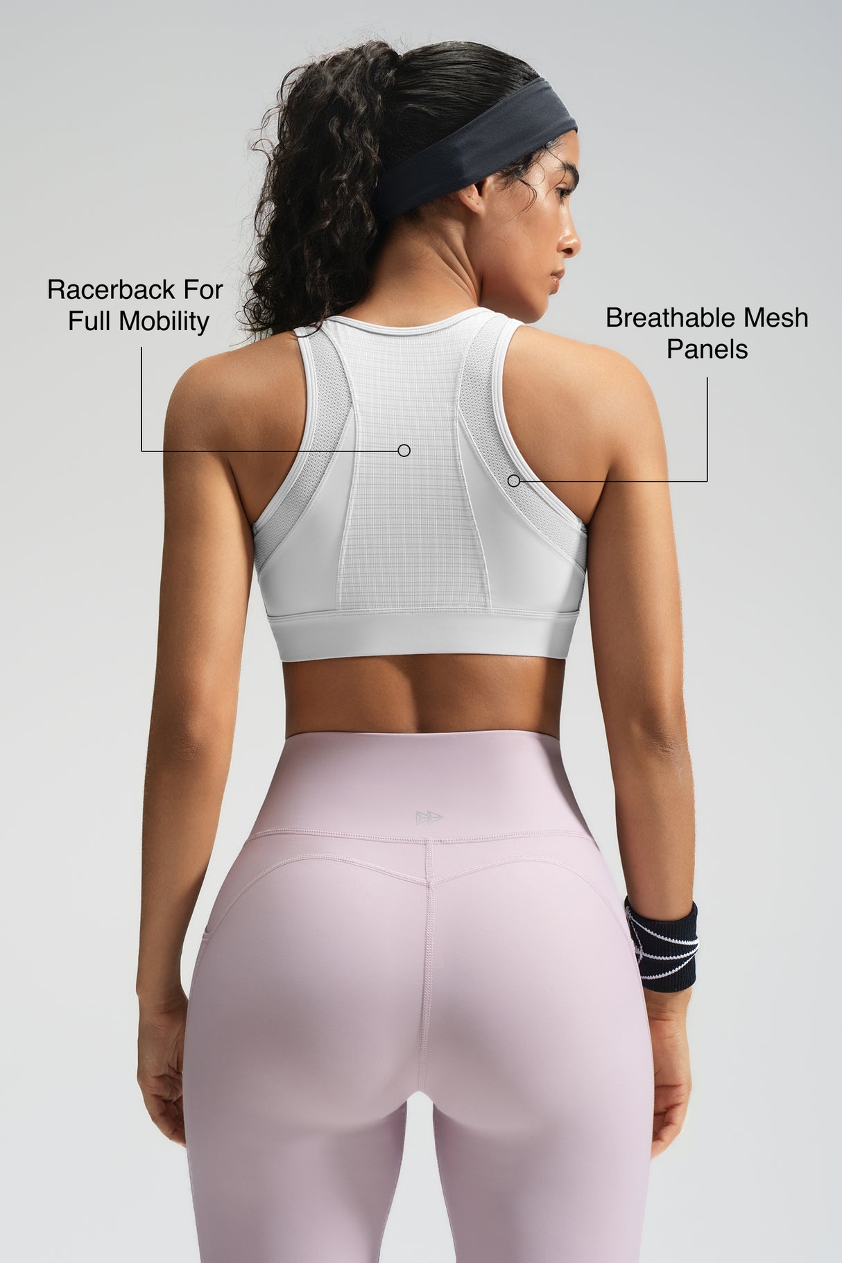 Power™ Front-Zip Mesh Racerback Running Bra | Women's High Support Sports Bra