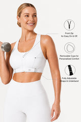 Power™ Zip Front Adjustable High Support Sports Bra | Women's High Support Sports Bra