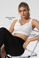 Anywhere™ Cross-back Soft Fixed Cups Yoga Bra | Women's Light Support Sports Bra Best For Yoga, HIIT