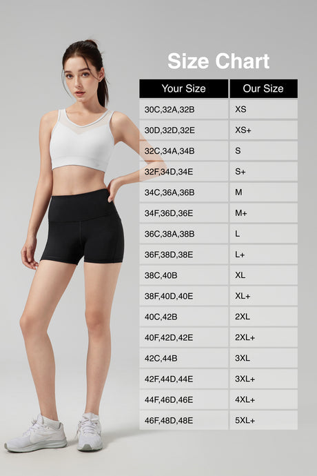 Power™ Front Sheer Mesh H-Back Sports Bra| Women's High Support Sports Bra