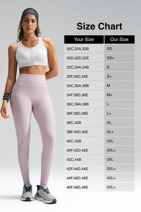 Power Front-Zip Mesh Racerback Löpar-BH | Sport-BH med högt stöd för kvinnor