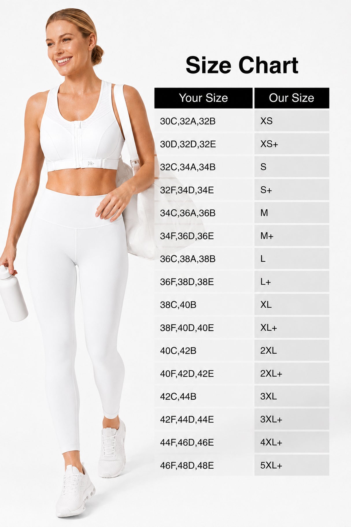 Power™ Zip Front Adjustable High Support Sports Bra | Women's High Support Sports Bra